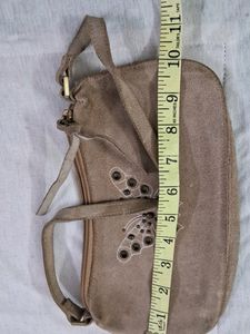 Pure Leather CLUTCH  Camel Color Miner Stain