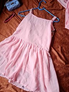 Pink Embroidered Peplum Palazzo Set