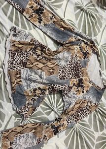 Patterned Long Sleeve Top cheetah