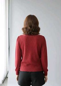 Elegant Maroon Long Sleeve Top