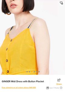 Mustard Yellow Midi Dress