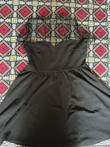 Black Dress with Lace Detail