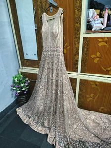 Pakistani Embroidered Tail Gown