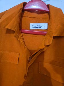 Orange Crop Top Shirt