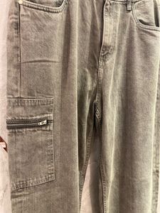 Nuon Grey Washed Relaxed Fit Jeans