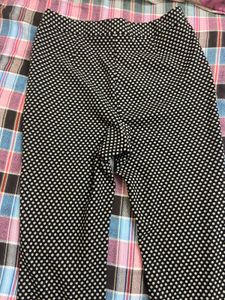 Chic Black &amp; White Polka Dot Pants - Versatile Sty