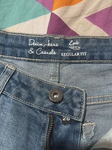 Denim Shorts with Tribal Print