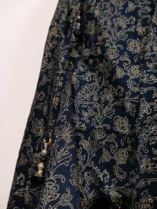 Golden In Black With Red Benarasi Border