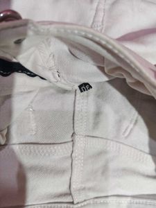Stretchable White Denim Jeans