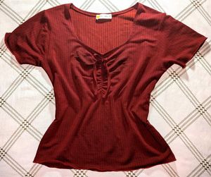 Coquette Cherry Red/Maroon Top