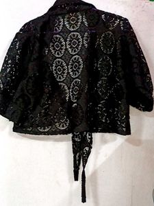 Lace Cropped Cardigan