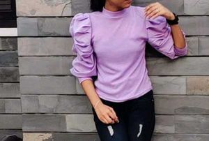 Lavender Puff Sleeve Crop Top 💜