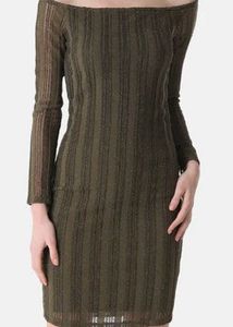 Olive Green Sheath Dress - Never Worn