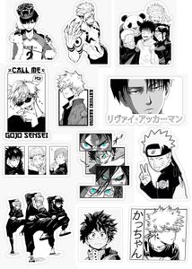 B&W Anime Glossy Stickers