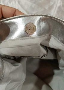 Silver Metallic Tote Bag