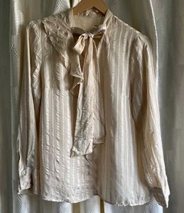 Ruffled Striped Blouse