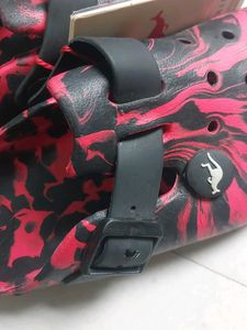 Branded Red Black Crocs