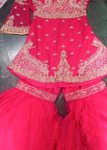 Elegant Pink ghrara Set
