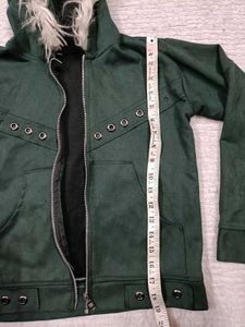 Green Fur Hooded Jacket💚