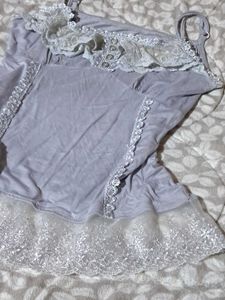 Lacy Tank Top 🩶