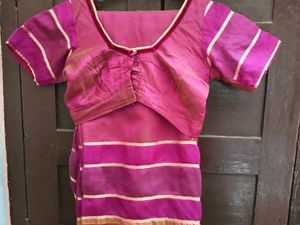 Magenta &amp; Mustard Comb. Kota Doria Silk Saree