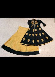 Ethnic Kurta With Skirt, Dupatta &amp; Chudidar Pajama