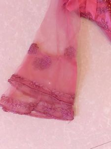 Pink Embroidered Indian Dress.