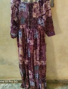 Boho Sheer Floral Print Dress