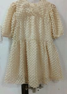 Trendy Zara Popcorn Pattern Dress