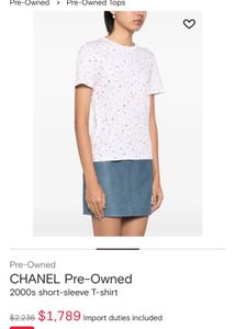 Chanel 2000s White Short Sleeve TShirt