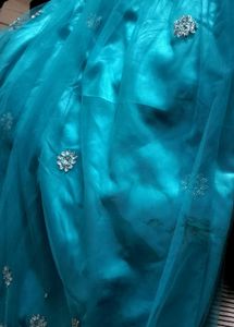 Pretty Light Blue Long Party Gown