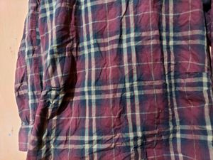 Maroon And Black Mixed Button Shirt