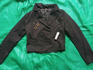 Cropped Black Blazer