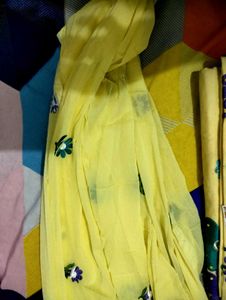Yellow Suit With Dupatta