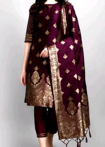 Banarasi Kurta Set With Dupatta