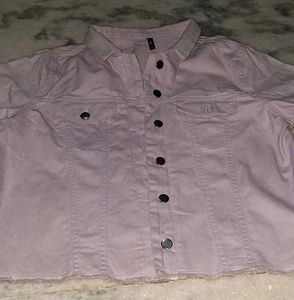 Lilac Denim Jacket