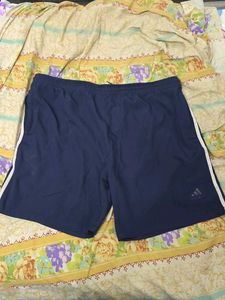 Adidas Navy Blue Side Stripe Shorts