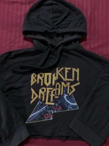 Graphic H&M Crop Hoodie