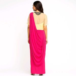 Pink Drape Saree