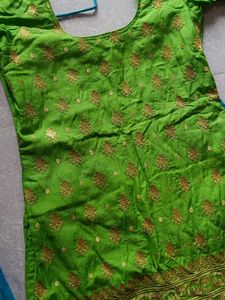 Green Embroidered Kurta Set
