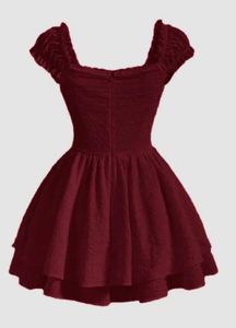 Elegant Burgundy Mini Dress
