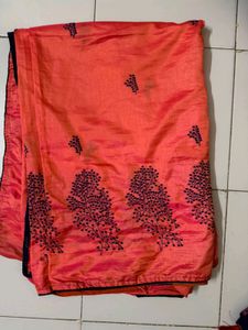 New Heavy Thread Work Saree With Stitched Blouse