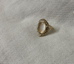 Gold-Plated Artificial Stones Studded Ring