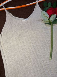 Casual Knit full dress with slit