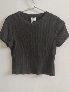 Black Cute Crop Top