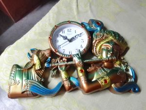 Krishna Playing Flute Wall Watch For Home Decor