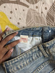 Floral Denim Mini Skirt