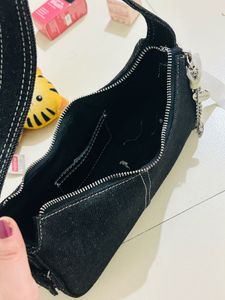 Denim Chain  Shoulder Bag