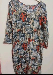 Multi Printed Cotton Kurti For 36 Bust