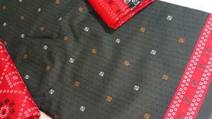 Bandhini Black Dress Material, Suit